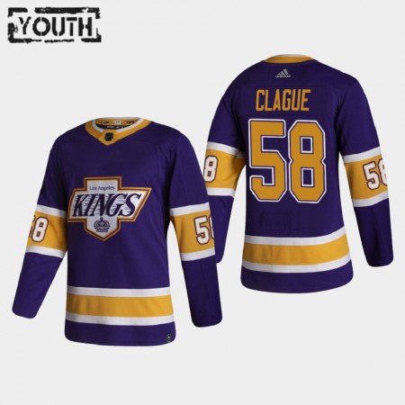 Los Angeles Kings Trikot Kale Clague 58 2020-21 Reverse Retro Authentic - Kinder